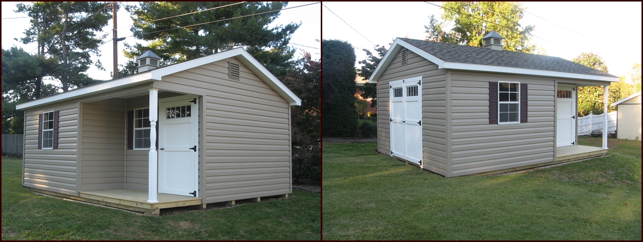 14 x 18 Gable Shed w-porch