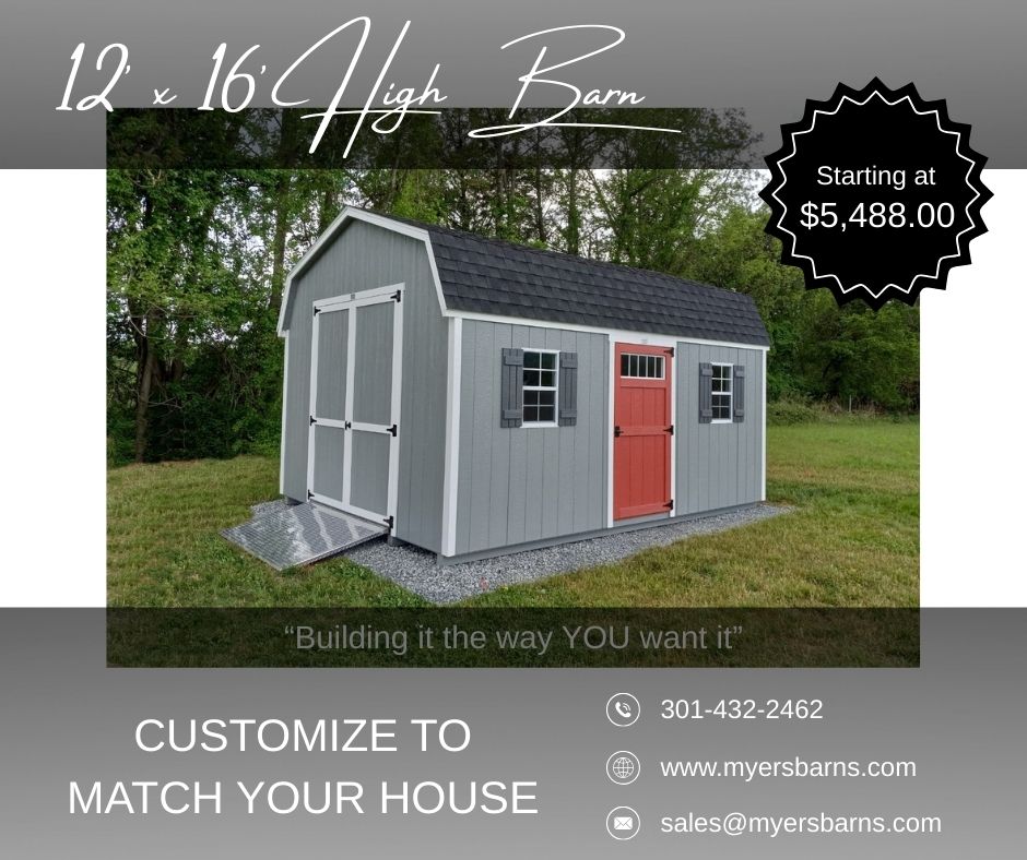12′ x 16′ High Barn